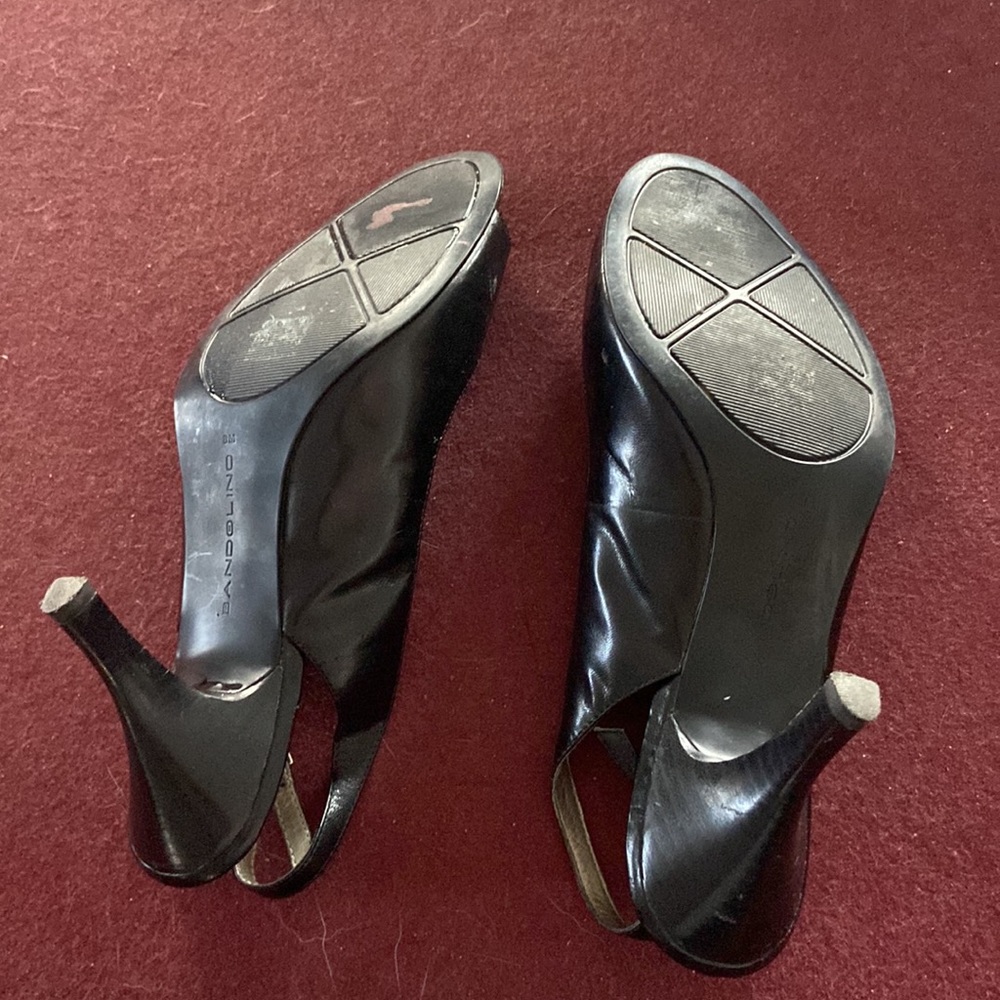 Black open toe sling back banolino heels - Picture 6 of 6
